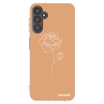 Picasee silikonový průhledný obal pro Samsung Galaxy A14 4G A145R - Peonies