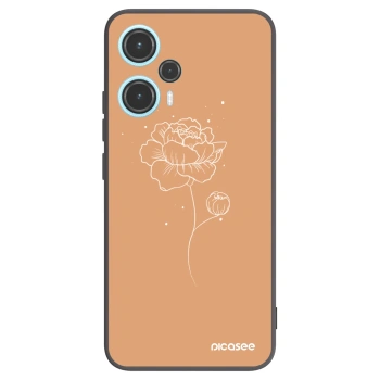Picasee silikonový černý obal pro Xiaomi Poco F5 - Peonies