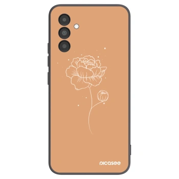 Picasee silikonový černý obal pro Samsung Galaxy A04s A047F - Peonies