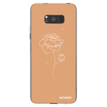Picasee silikonový průhledný obal pro Samsung Galaxy S8 G950F - Peonies