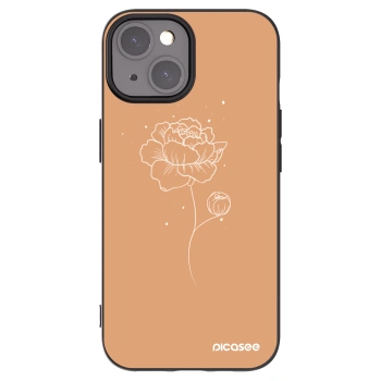 Picasee silikonový černý obal pro Apple iPhone 15 - Peonies