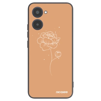 Picasee silikonový černý obal pro Realme 10 4G - Peonies