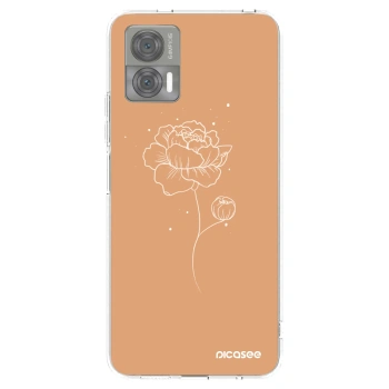Picasee silikonový průhledný obal pro Motorola Edge 30 Neo - Peonies