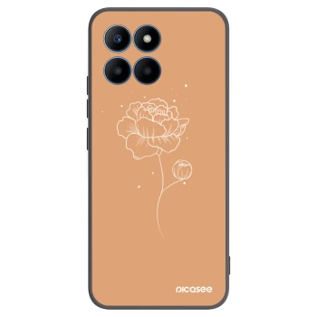 Picasee silikonový černý obal pro Honor 70 Lite - Peonies
