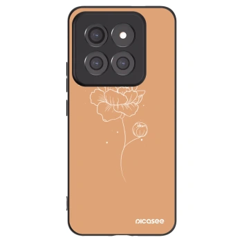 Picasee silikonový černý obal pro Xiaomi 14 Pro - Peonies