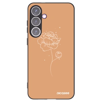 Picasee silikonový černý obal pro Samsung Galaxy S24+ S926B 5G - Peonies
