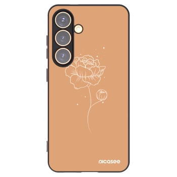 Picasee silikonový černý obal pro Samsung Galaxy S24 S921B 5G - Peonies
