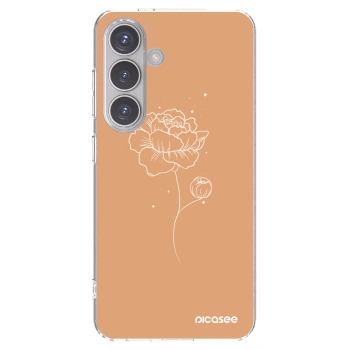 Picasee silikonový průhledný obal pro Samsung Galaxy S24 S921B 5G - Peonies
