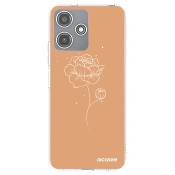 Picasee silikonový průhledný obal pro Xiaomi Redmi 12 5G - Peonies