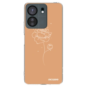 Picasee silikonový průhledný obal pro Xiaomi Redmi 13C 4G - Peonies