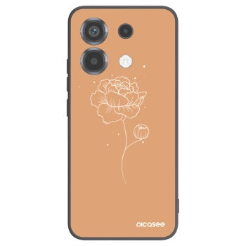 Picasee silikonový černý obal pro Xiaomi Poco X6 - Peonies