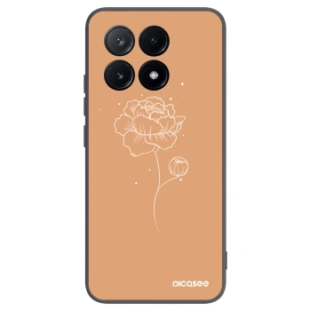 Picasee silikonový černý obal pro Xiaomi Poco X6 Pro - Peonies