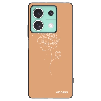Picasee silikonový černý obal pro Xiaomi Redmi Note 13 5G - Peonies