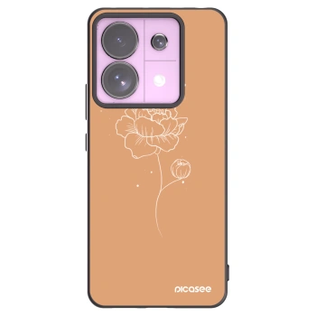 Picasee silikonový černý obal pro Xiaomi Redmi Note 13 Pro 5G - Peonies