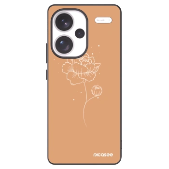 Picasee silikonový černý obal pro Xiaomi Redmi Note 13 Pro+ 5G - Peonies