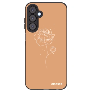 Picasee silikonový černý obal pro Samsung Galaxy A25 A256B 5G - Peonies