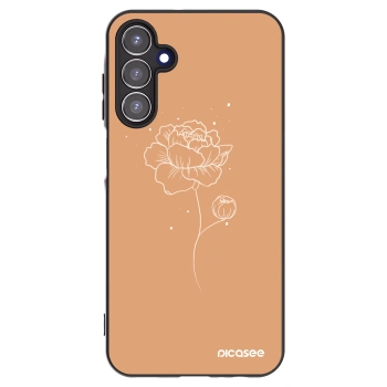 Picasee silikonový černý obal pro Samsung Galaxy A15 A155F 4G - Peonies