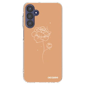Picasee silikonový průhledný obal pro Samsung Galaxy A15 A155F 4G - Peonies
