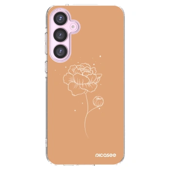 Picasee silikonový průhledný obal pro Samsung Galaxy A55 5G A556B - Peonies