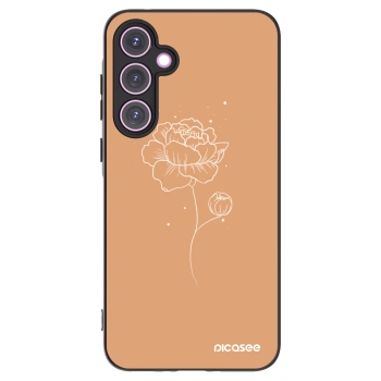 Picasee silikonový černý obal pro Samsung Galaxy A35 5G A356B - Peonies