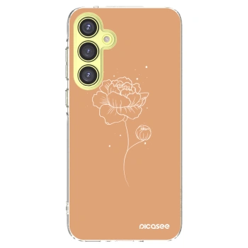 Picasee silikonový průhledný obal pro Samsung Galaxy A35 5G A356B - Peonies
