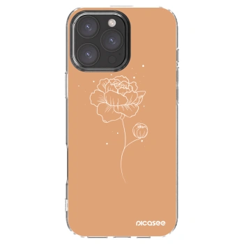 Picasee silikonový průhledný obal pro Apple iPhone 16 Pro Max - Peonies