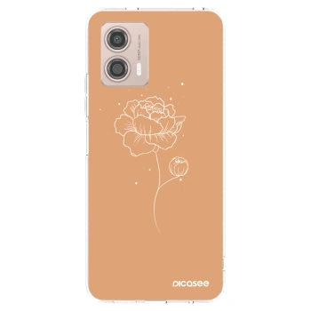 Picasee silikonový průhledný obal pro Motorola Moto G53 5G - Peonies