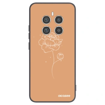 Picasee silikonový černý obal pro Realme 12 Pro 5G - Peonies