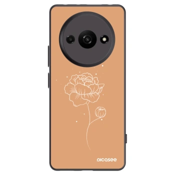 Picasee silikonový černý obal pro Xiaomi Redmi A3 - Peonies