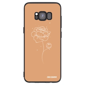 Picasee silikonový černý obal pro Samsung Galaxy S8 G950F - Peonies