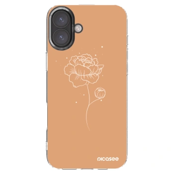Picasee silikonový průhledný obal pro Apple iPhone 16 Plus - Peonies
