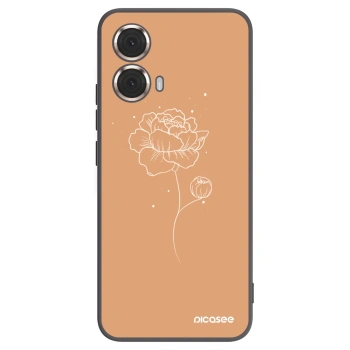 Picasee silikonový černý obal pro Motorola Moto G85 - Peonies