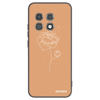 Picasee silikonový černý obal pro OnePlus 11 5G - Peonies