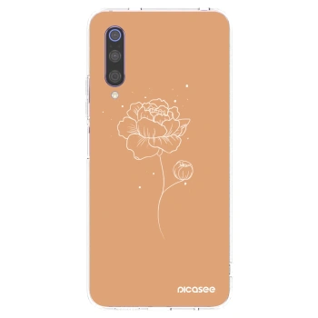 Picasee silikonový průhledný obal pro Xiaomi Mi 9 - Peonies