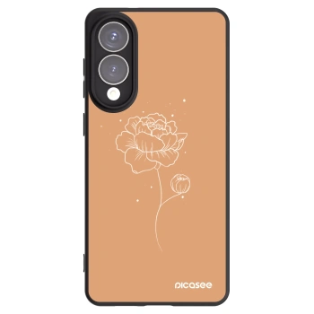 Picasee silikonový černý obal pro Samsung Galaxy S25 Edge 5G - Peonies