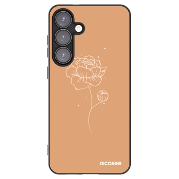 Picasee silikonový černý obal pro Samsung Galaxy S25+ 5G - Peonies