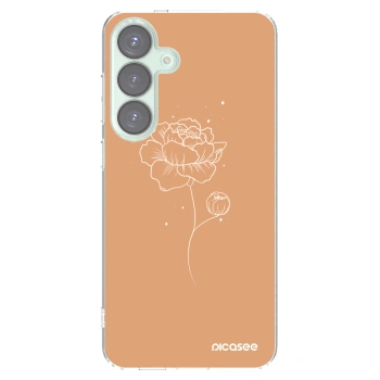 Picasee silikonový průhledný obal pro Samsung Galaxy S25+ 5G - Peonies