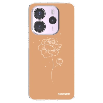 Picasee silikonový průhledný obal pro Xiaomi Redmi Note 14 4G - Peonies