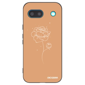 Picasee silikonový černý obal pro Google Pixel 8a - Peonies