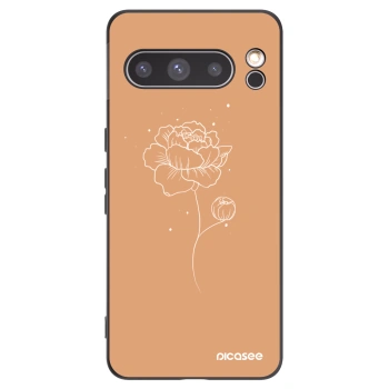 Picasee silikonový černý obal pro Google Pixel 8 Pro - Peonies