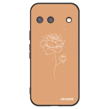 Picasee silikonový černý obal pro Google Pixel 9 - Peonies
