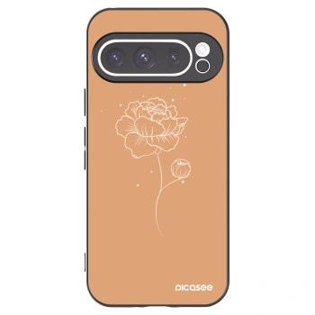 Picasee silikonový černý obal pro Google Pixel 9 Pro - Peonies