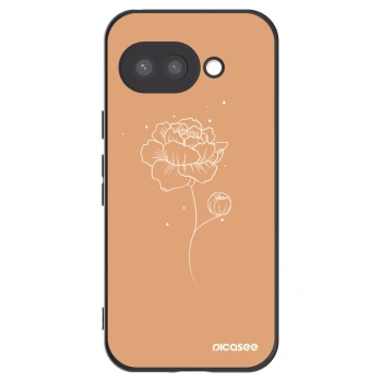 Picasee silikonový černý obal pro Google Pixel 9a - Peonies