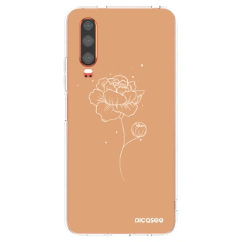 Picasee silikonový průhledný obal pro Huawei P30 - Peonies