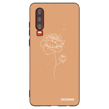 Picasee silikonový černý obal pro Huawei P30 - Peonies