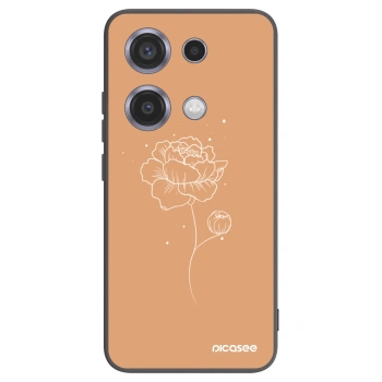 Picasee silikonový černý obal pro Xiaomi Redmi Note 14S - Peonies
