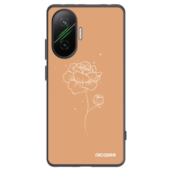 Picasee silikonový černý obal pro Xiaomi Poco F7 5G - Peonies
