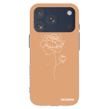 Picasee silikonový průhledný obal pro Apple iPhone 17 Pro - Peonies