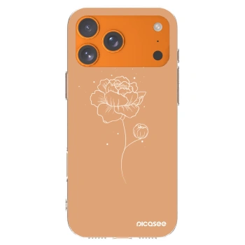 Picasee silikonový průhledný obal pro Apple iPhone 17 Pro Max - Peonies