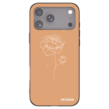 Picasee silikonový černý obal pro Apple iPhone 17 Pro Max - Peonies